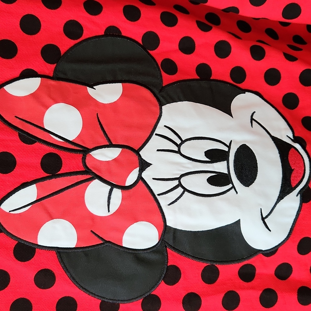 NWT! Disney Minnie Mouse Black Polka Dot Jean Jacket